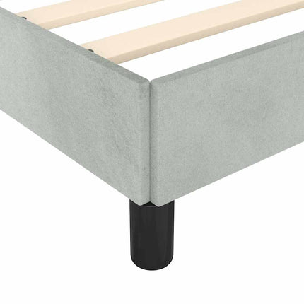 Bed Frame without Mattress Light Gray King Velvet