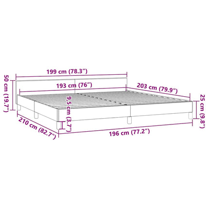 Bed Frame without Mattress Light Gray King Velvet