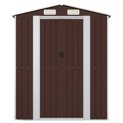 Garden Shed Dark Brown 75.6"x42.5"x87.8" Galvanized Steel