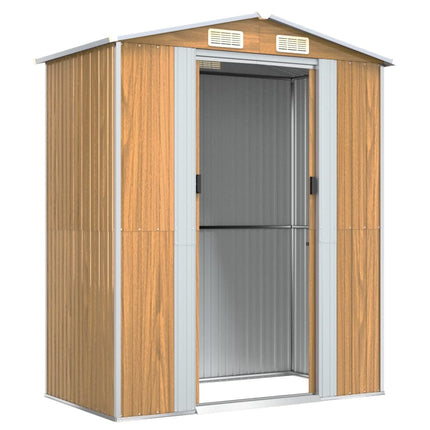 Garden Shed Light Brown 75.6"x42.5"x87.8" Galvanized Steel