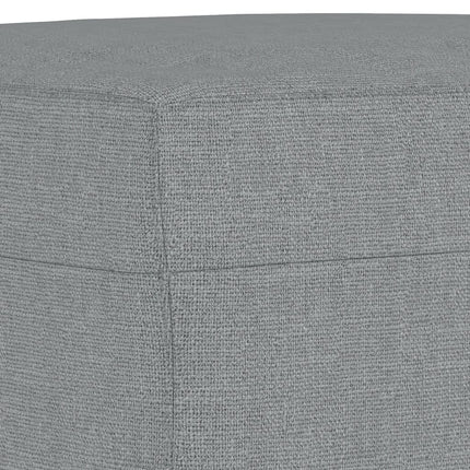 Footstool Light Gray 23.6"x19.7"x16.1" Fabric