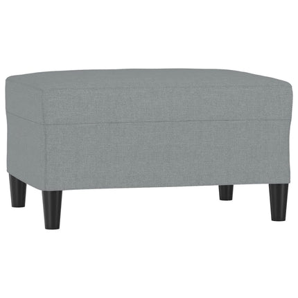 Footstool Light Gray 27.6"x21.7"x16.1" Fabric