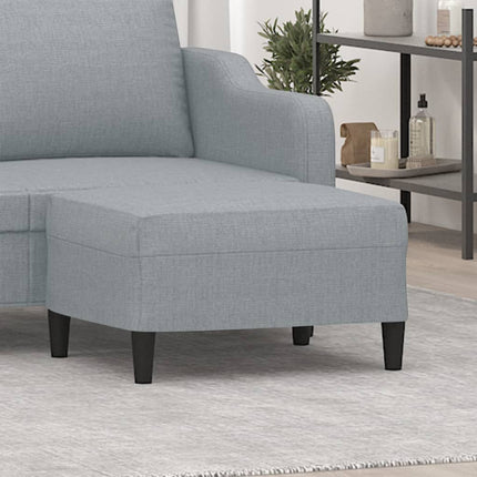 Footstool Light Gray 27.6"x21.7"x16.1" Fabric