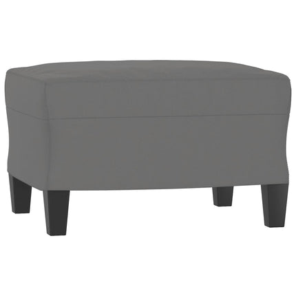 Footstool Dark Gray 23.6"x19.7"x16.1" Microfiber Fabric