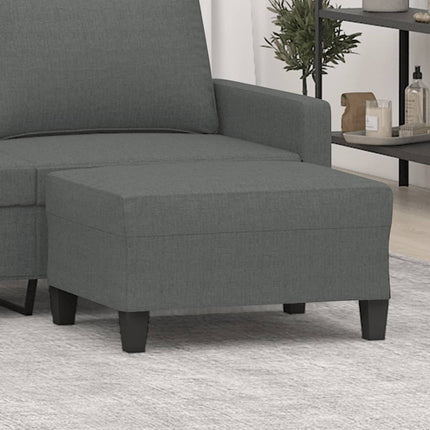 Footstool Dark Gray 27.6"x21.7"x16.1" Fabric