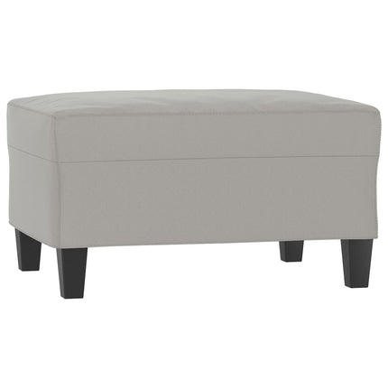Footstool Light Gray 27.6"x21.7"x16.1" Microfiber Fabric