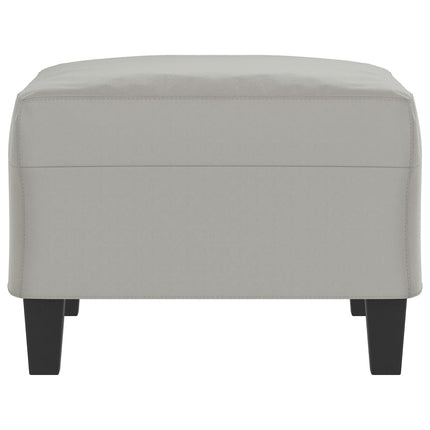 Footstool Light Gray 27.6"x21.7"x16.1" Microfiber Fabric