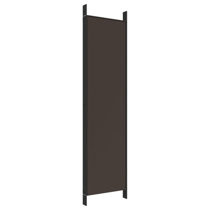 5-Panel Room Divider Brown 98.4"x78.7" Fabric