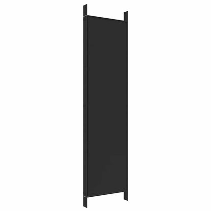 5-Panel Room Divider Black 98.4"x78.7" Fabric