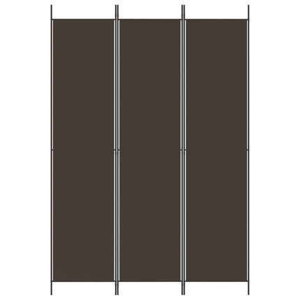 3-Panel Room Divider Brown 59.1"x86.6" Fabric
