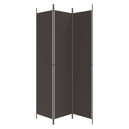 3-Panel Room Divider Brown 59.1"x86.6" Fabric