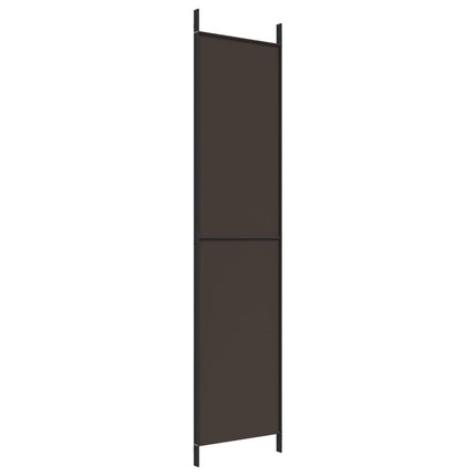 3-Panel Room Divider Brown 59.1"x86.6" Fabric