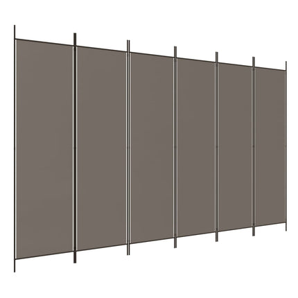 6-Panel Room Divider Anthracite 118.1"x86.6" Fabric