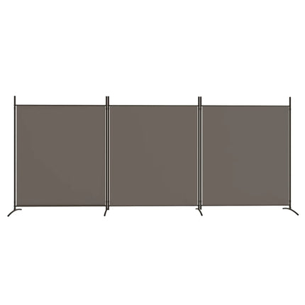3-Panel Room Divider Anthracite 206.7"x70.9" Fabric