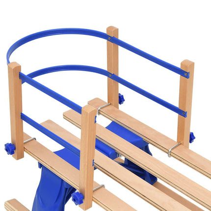 Foldable Sledge with Backrest 43.3" Plywood