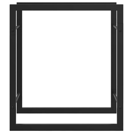 Firewood Rack Matt Black 19.7"x11"x22" Steel