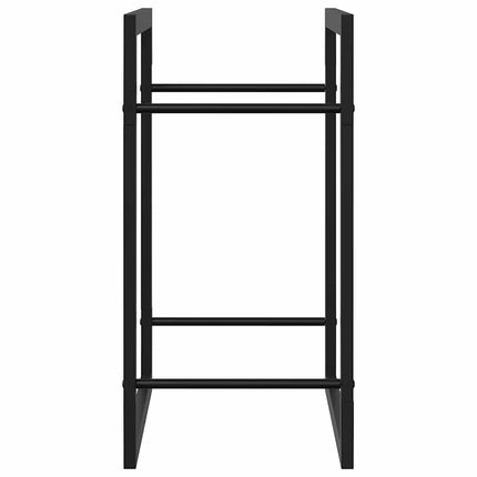 Firewood Rack Matt Black 19.7"x11"x22" Steel