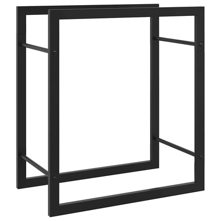 Firewood Rack Matt Black 19.7"x11"x22" Steel