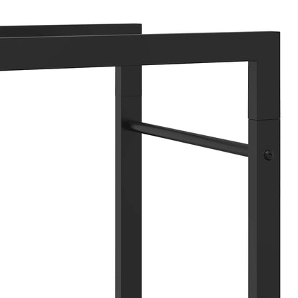 Firewood Rack Matt Black 19.7"x11"x22" Steel