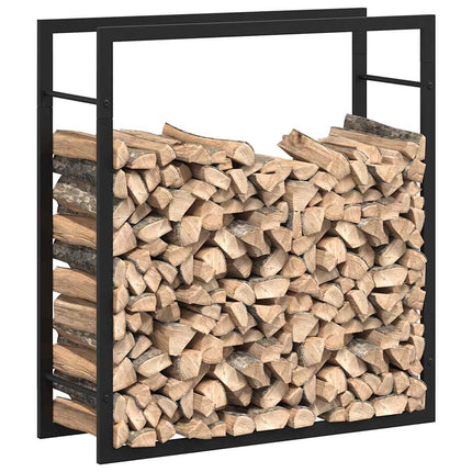 Firewood Rack Matt Black 31.5"x11"x33.9" Steel