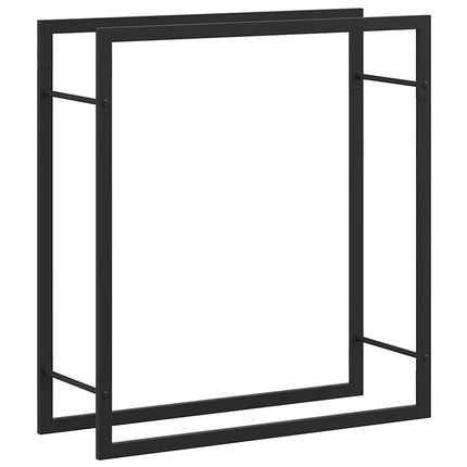 Firewood Rack Matt Black 31.5"x11"x33.9" Steel
