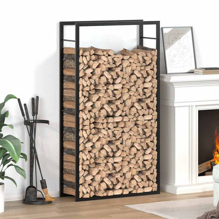 Firewood Rack Matt Black 31.5x11.0x60.6" Steel
