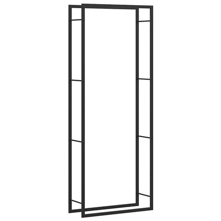 Firewood Rack Matt Black 31.5x11.0x87.4" Steel