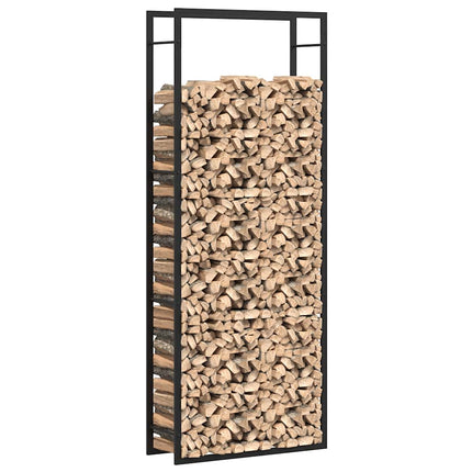 Firewood Rack Matt Black 31.5x11.0x87.4" Steel