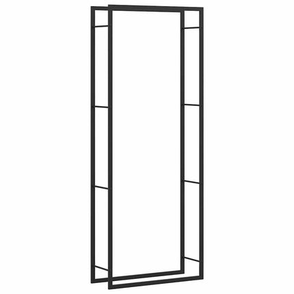 Firewood Rack Matt Black 31.5x11.0x87.4" Steel