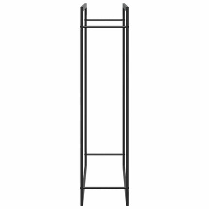 Firewood Rack Matt Black 43.3"x11"x45.7" Steel