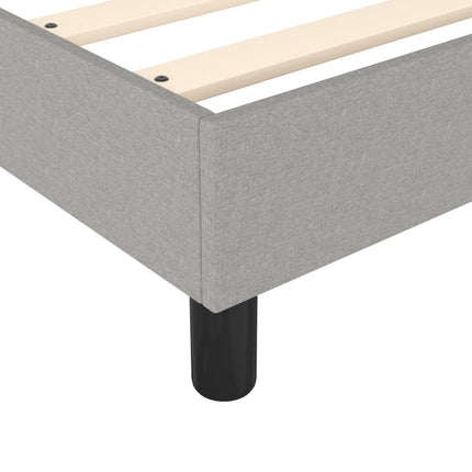 Box Spring Bed Frame Light Gray Twin XL Fabric (US Only)