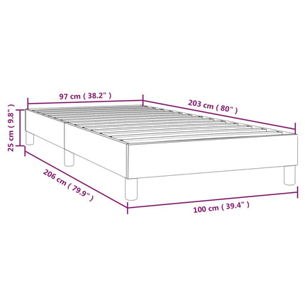 Box Spring Bed Frame Light Gray Twin XL Fabric (US Only)