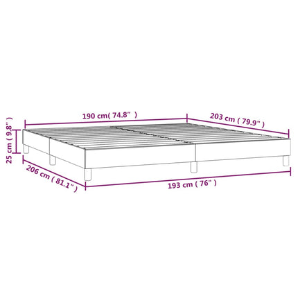 Box Spring Bed Frame Light Gray King Fabric (US Only)
