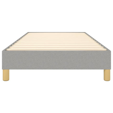 Box Spring Bed Frame Light Gray Twin Fabric (US Only)