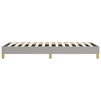 Box Spring Bed Frame Light Gray Twin Fabric (US Only)