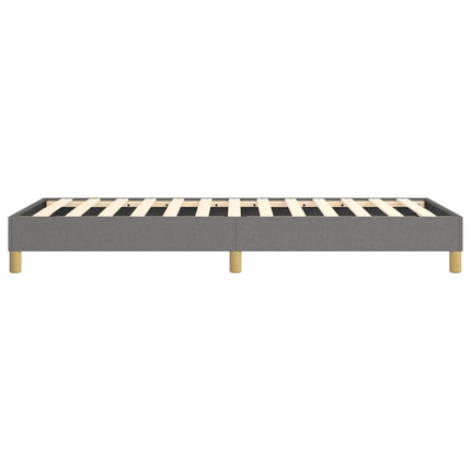 Box Spring Bed Frame Dark Gray Twin XL Fabric (US Only)