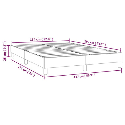 Box Spring Bed Frame Dark Gray Full Fabric (US Only)