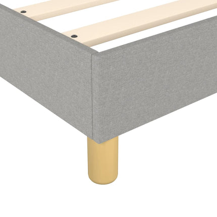 Box Spring Bed Frame Light Gray King Fabric (US Only)