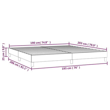 Box Spring Bed Frame Light Gray King Fabric (US Only)