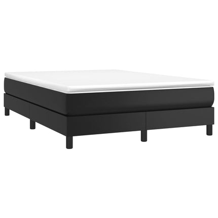 Box Spring Bed Frame Black Full Faux Leather (US Only)