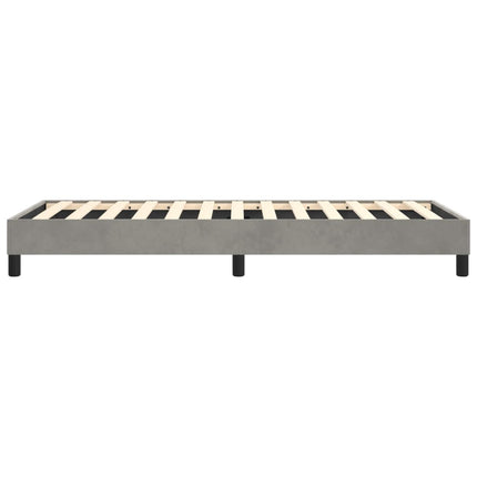 Box Spring Bed Frame Light Gray Twin XL Velvet (US Only)