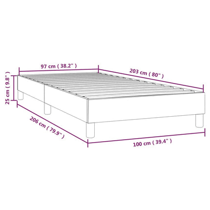 Box Spring Bed Frame Light Gray Twin XL Velvet (US Only)