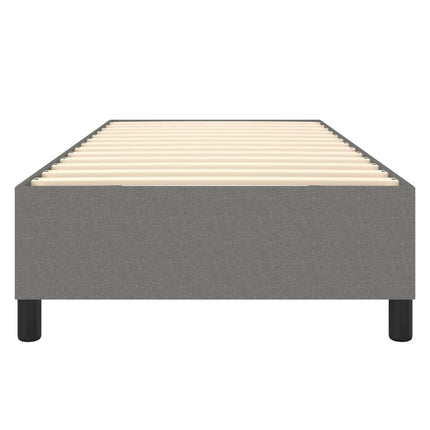 Box Spring Bed Frame Dark Gray Twin XL Fabric (US Only)