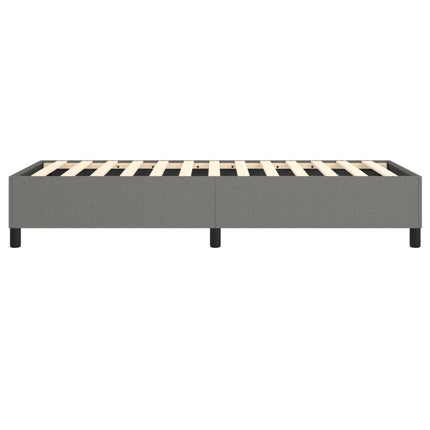 Box Spring Bed Frame Dark Gray Twin XL Fabric (US Only)
