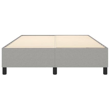 Box Spring Bed Frame Light Gray Full Fabric (US Only)