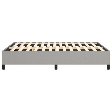 Box Spring Bed Frame Light Gray Full Fabric (US Only)
