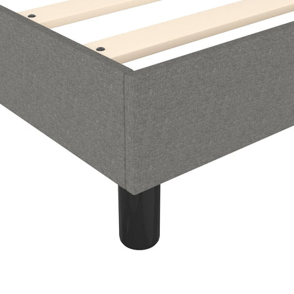Box Spring Bed Frame Dark Gray Queen Fabric (US/AU Only)