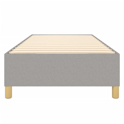 Box Spring Bed Frame Light Gray Twin XL Fabric (US Only)