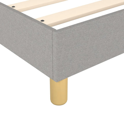 Box Spring Bed Frame Light Gray Twin XL Fabric (US Only)