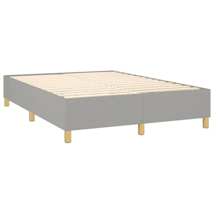 Box Spring Bed Frame Light Gray Full Fabric (US Only)